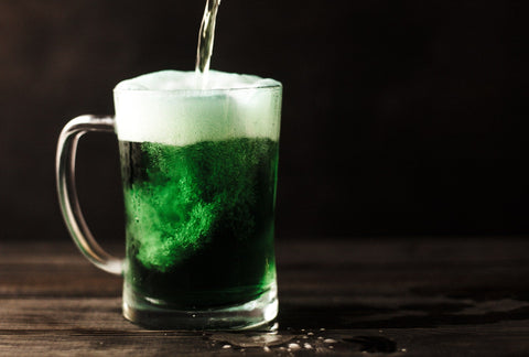 glass of green beer