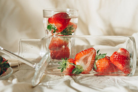 strawberries in a glass