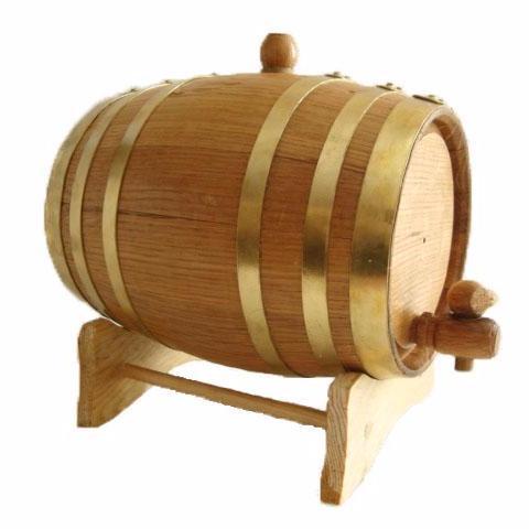 Oak Barrel - Stainless Brass Hoops 1L