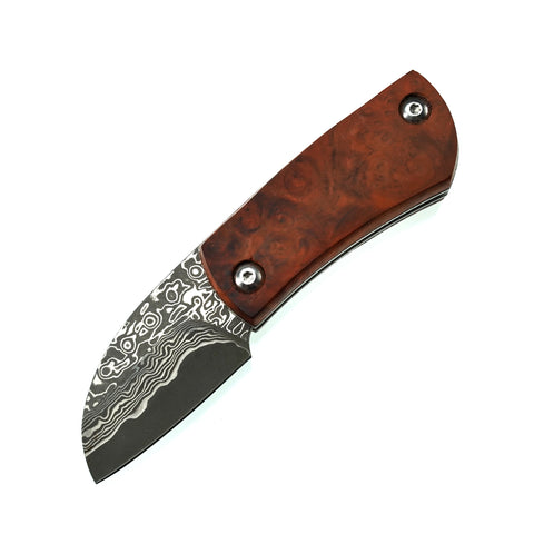 Folding Knife - Damascus Nama Fang 2 by Alkademie - Alambika Canada