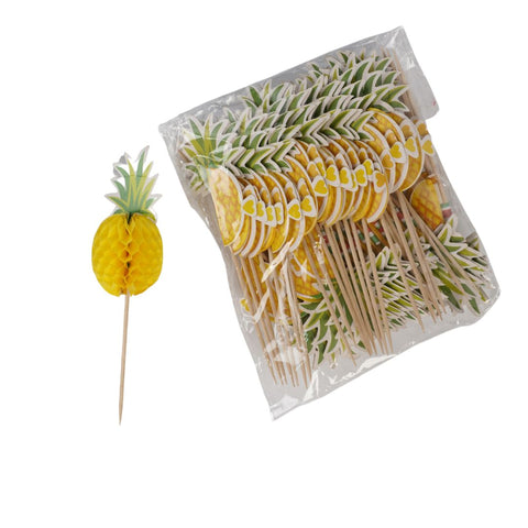 Cocktail Pick - Paper Pineapple (x50) by Alkademie - Alambika Canada