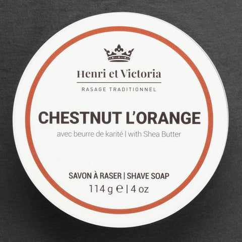 Henri et Victoria - Vegan Shaving Soap - Orange Chestnut by Henri et Victoria - Alambika Canada