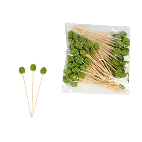 Cocktail Pick - Monstera (Pack of 100) by Alkademie - Alambika Canada