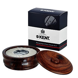 Kent Shaving Soap In Dark Oak Shaving Bowl by Kent - Alambika Canada